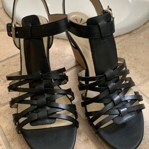 Isaac Mizrahi black wedges new